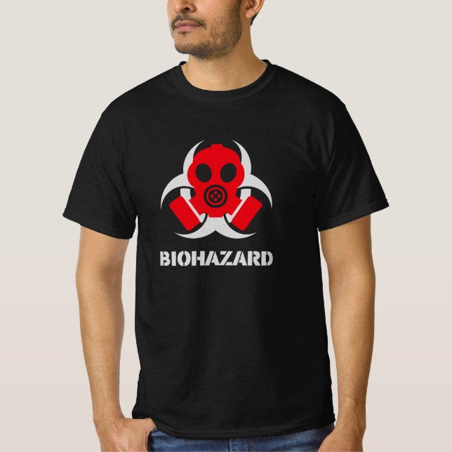 Camiseta Biohazard Zombie Gas Mask (Frente)
