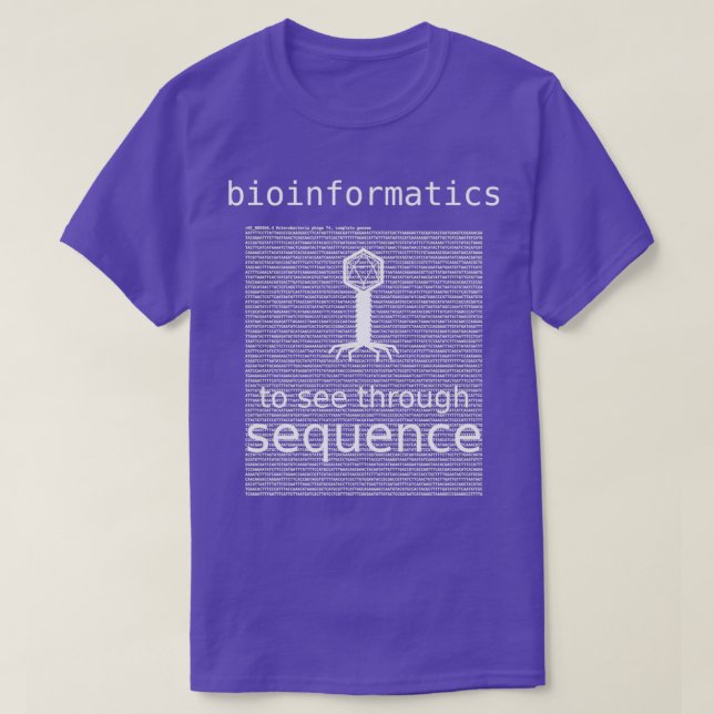 Camiseta Bioinformática Para Ver Por Sequência Bactérias (Frente do Design)