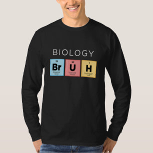 Camiseta Biologia Bruh Mesa Periódica De Elementos Ciência 