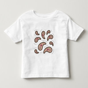 Camiseta Biologia da Ciência Protozoário Parameca Paisley