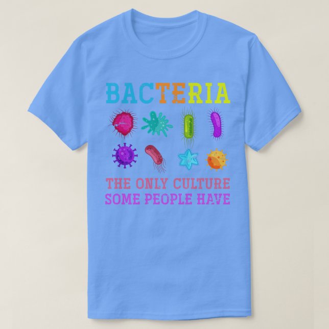 Camiseta Biologia das Bactérias (Frente do Design)