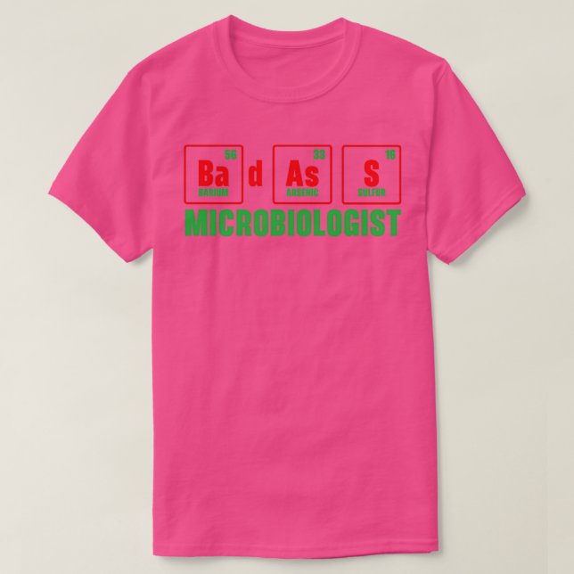 Camiseta Biologia de Professores de Ciência da Microbiologi (Frente do Design)