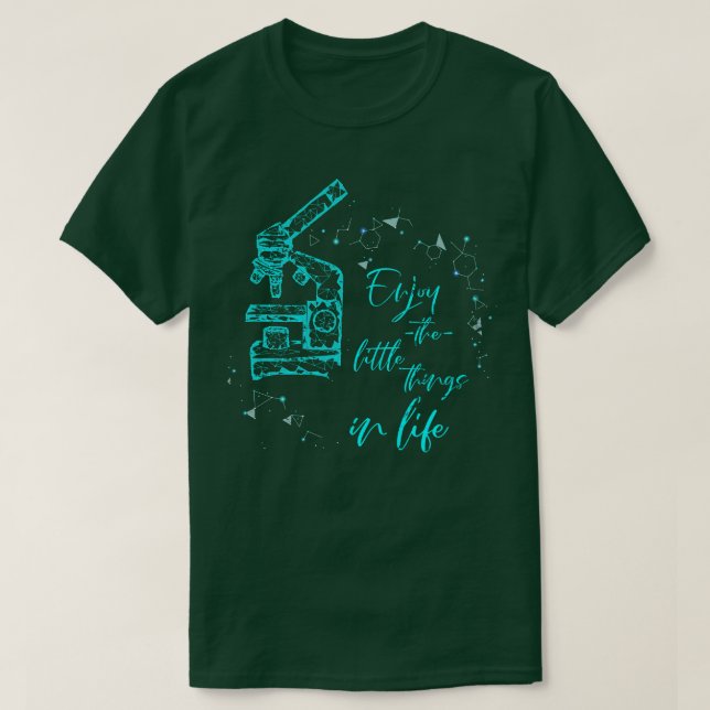 Camiseta Biologia do microscópio (Frente do Design)
