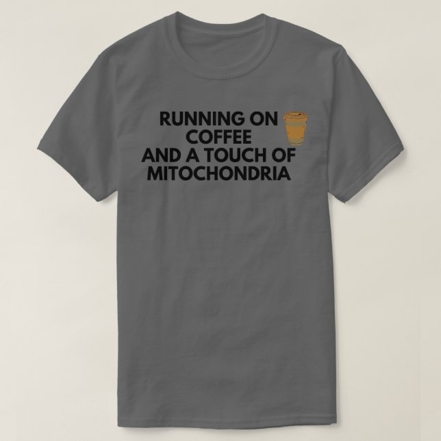 Camiseta Biologia Engraçada e Café Mitocôndria (Frente do Design)