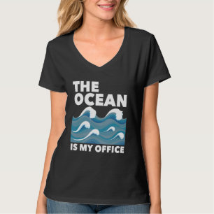 Camiseta Biologia Marinha Bilogista Oceano é meu escritório