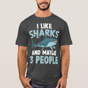 Camiseta Biologia Marinha Eu Gosto De Tubarões E Talvez 3 P