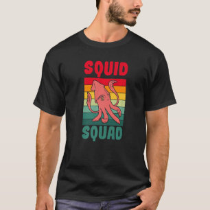 Camiseta Biologia Marinha Vintage SQUID SQUAD Ocean Biologi