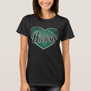 Camiseta Biologia Retro Coração Blackboard Amor