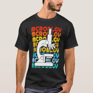 Camiseta Biologia Vintage Biologista Microscópio Microbiolo