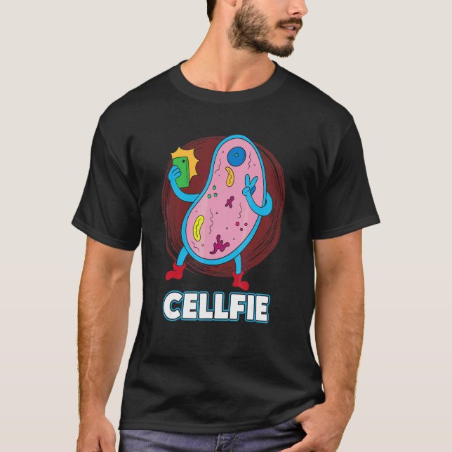 Camiseta Biólogo Bacteriano Selfie de Célula Cellfie (Frente)