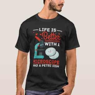 Camiseta Biólogo Ciência Da Vida Microscópio Bio Molecular