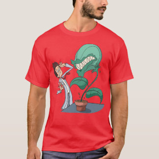 Camiseta biólogo com planta carnívora