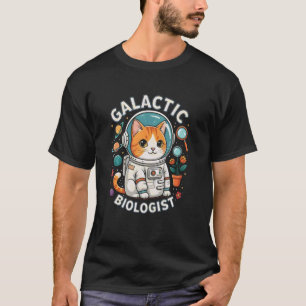 Camiseta Biólogo Espacial Astronauta Felino