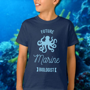 Camiseta Biólogo Futuro da Marinha - Octopus - marinho