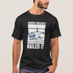 Camiseta Biólogo Marinho Acertou Isso Tubarão Martelo Ocean