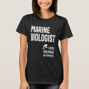 Camiseta Biólogo Marinho - Beijo Golfinhos Em Porpoise