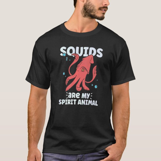 Camiseta Biólogo Marinho Lula Octopus (Frente)