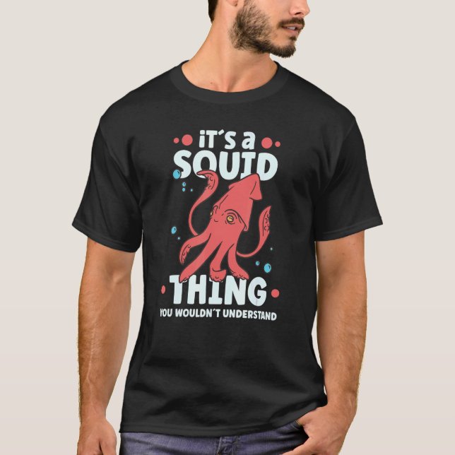 Camiseta Biólogo Marinho Lulas Octopus 5 (Frente)