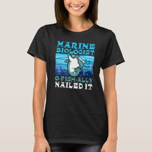 Camiseta Biólogo Marinho O Fish Ally Arrastou-O No Oceano