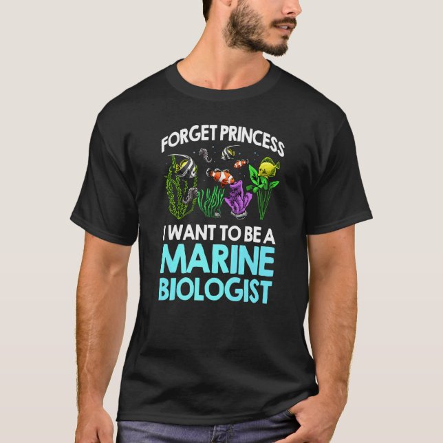 Camiseta Biólogo Marinho Para Raparigas Biologia Da Ciência (Frente)