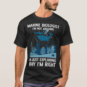 Camiseta Biólogo Marinho, só estou explicando por que estou