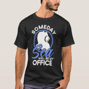 Camiseta Biólogo Marinho Um Dia O Mar Será Meu Escritório O