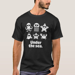 Camiseta Biólogo Marinho Vida Oceânica Caranguejo Peixe Est