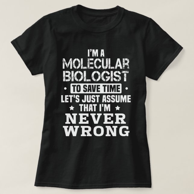 Camiseta Biólogo Molecular (Frente do Design)