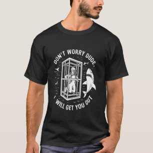 Camiseta biólogos marinhos estudam tubarões-brancos, maior