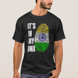 Camiseta Biometria de DNA de Impressão Digital Bandeira da