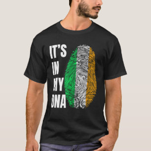 Camiseta Biometria de DNA de Impressão Digital Bandeira Irl