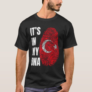 Camiseta Biometria de DNA de Impressão Digital Bandeira Tur