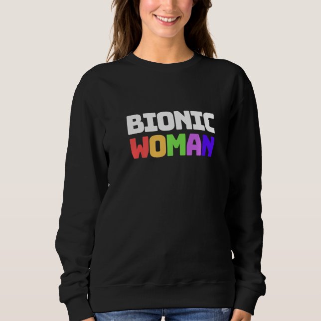 Camiseta Bionic Woman Knee Hip Back Leg Replacement Get Wel (Frente)