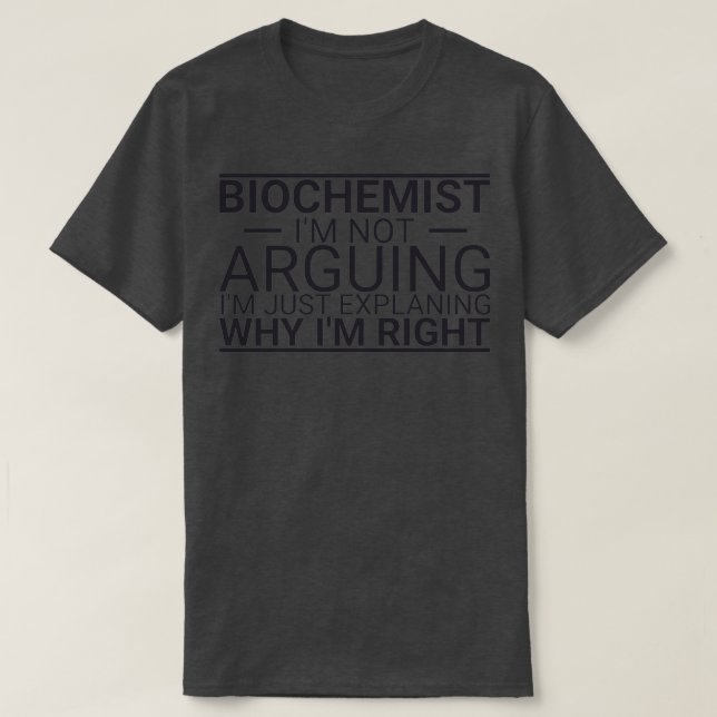 Camiseta Bioquímica Argumentando Bioquímica 1 (Frente do Design)