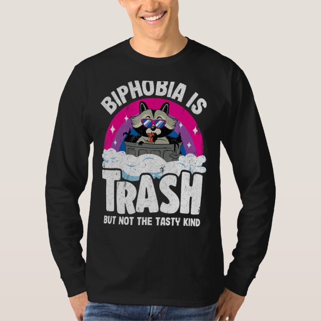 Camiseta Biphobia É Bandeira Do Orgulho Bissexual De Trash  (Frente)