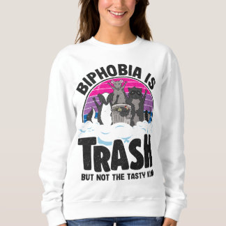 Camiseta Biphobia É Trash Ogambm Raccoon Bisexual Flag Bi