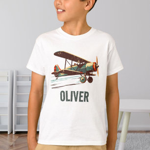 Camiseta Biplano Vintage Retro Personalizado