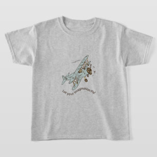 Camiseta Biplanos Art Deco - deixe sua imaginação voar.