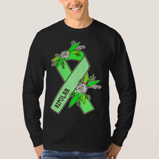 Camiseta Bipolar Ribbon Pocket  Bipolar Disorder Awareness (Frente)
