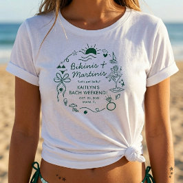 Camiseta Biquínis e Martinis Festa de Solteira na Praia Per