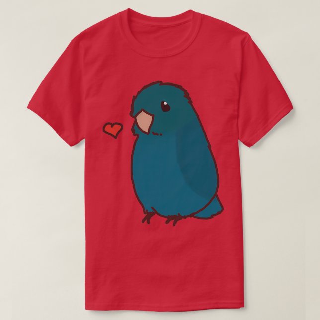 Camiseta Birb Coração Azul (Frente do Design)