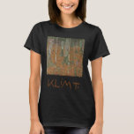 Camiseta Birch Forest por Gustav Klimt, Vintage Art Nouveau<br><div class="desc">Birch Forest (c. 1903), de Gustav Klimt, é uma pintura típica da Era Vitoriana Simbiolismo das belas artes, que apresenta uma cena natural. Uma floresta com pássaros e folhas no outono, com folhas castanhas espalhadas no chão. Sobre o artista: Gustav Klimt (1862-1918) era um pintor simbolista austríaco e um dos...</div>