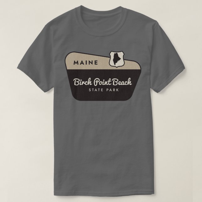 Camiseta Birch Point Beach State Park Maine - Sinal de Boas (Frente do Design)