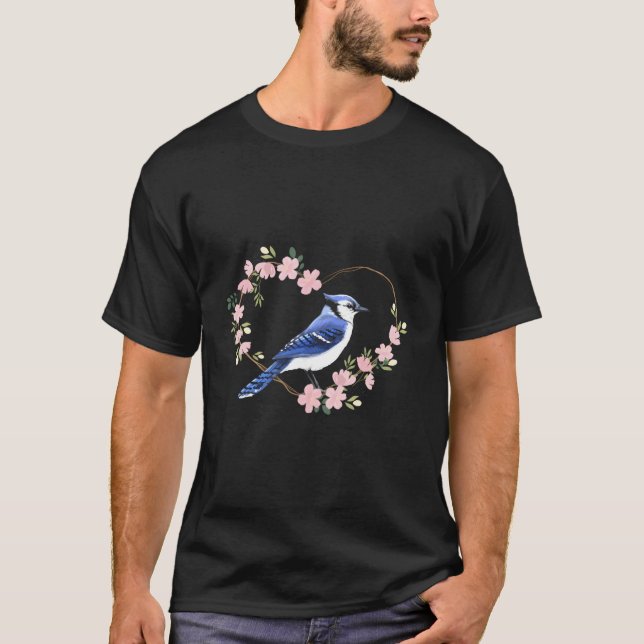 Camiseta Bird Bird Watching Bird Watcher Birder Blue Jay Fl (Frente)