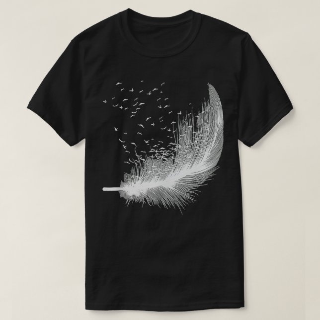 Camiseta Bird Feather Silhouette Image Birdwatcher Birdwatt (Frente do Design)