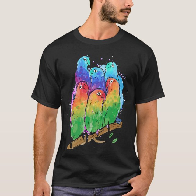 Camiseta Bird Flock Birding for Parrot (Frente)