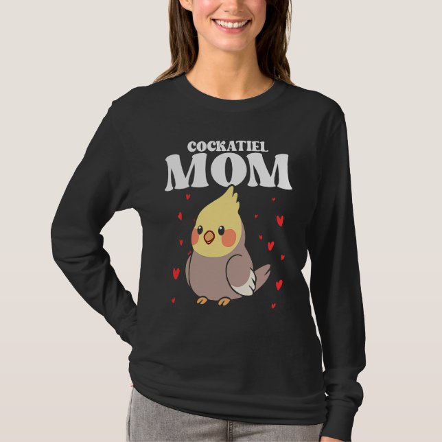 Camiseta Bird Mom Cockatiels Birding Bird Watching Mother B (Frente)