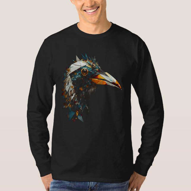 Camiseta Bird Polygon Artwork  Zoo Animal Penguin (Frente)