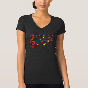 Camiseta Bird Song, design colorido