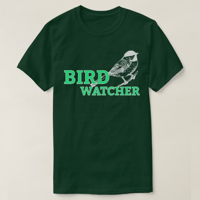Camiseta Bird Watcher Nature Dotada Ideia Aves Floresta Ver (Frente do Design)